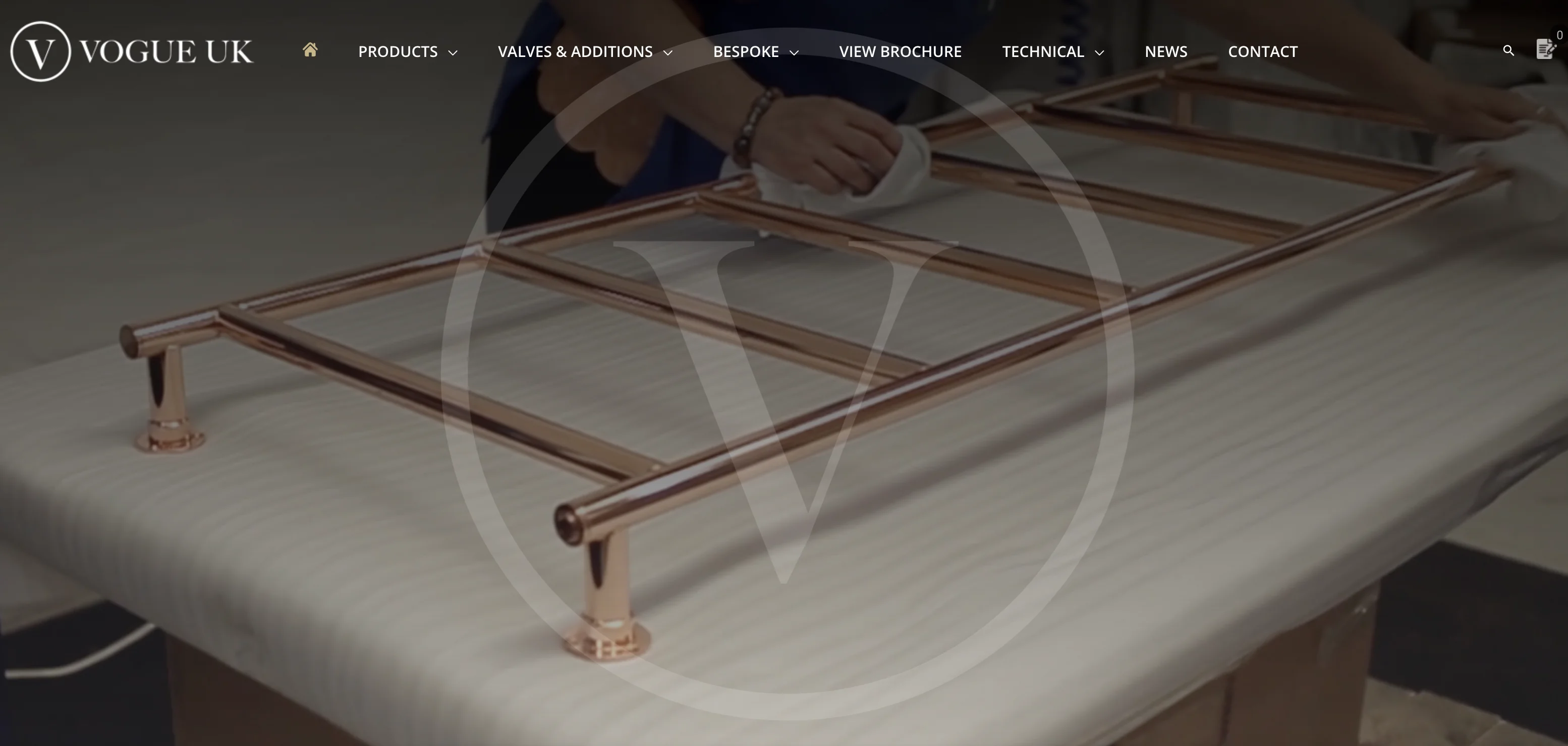 Vogue Radiators website screenshot